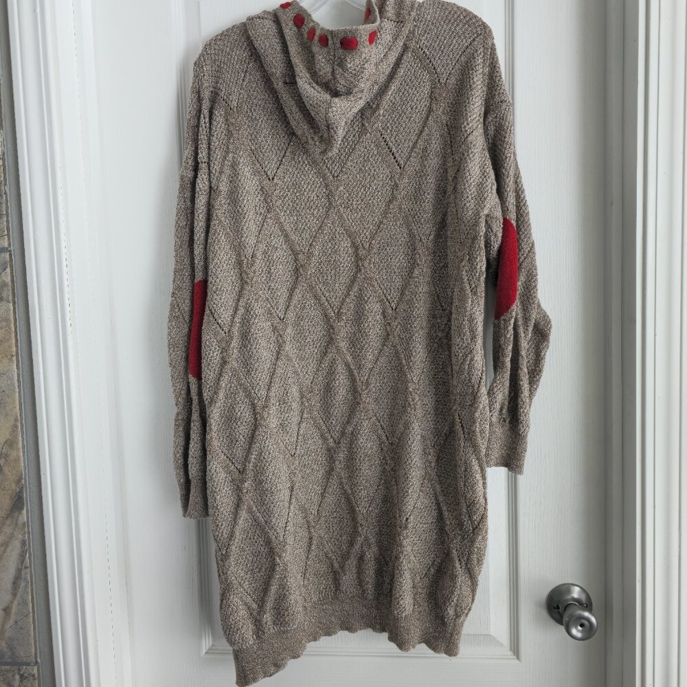 Long Sleeve 3/4 Cardigan - Hooded - Picture 2 of 2